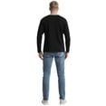 thumbnail image 4 of SPEEDRUN Men's Long Sleeve Henley Shirts Button Placket Leisure Casual Shirt Basic T-Shirt Stand-Up Collar Summer Henley Shirt Black XL, 4 of 9