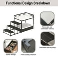 thumbnail image 3 of GDLF Dog Bunk Beds for Large Dogs, Dog Bedside Bed with Stairs & Storage, Space-Saving Indoor Pet Furniture, 3 of 6