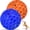 Blue+Orange, variant on Indestructible Squeaky Dog Ball for Aggressive Chewers, Rubber Interactive Dog Toy for Teething, Relieving Anxiety. Chew Toy for Large, Medium Breeds, Outdoor & Indoor Ball.