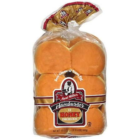 Aunt Millie's: Honey Enriched Hamburger Buns, 19.5 oz
