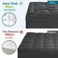 thumbnail image 2 of California King Mattress Topper, Extra Thick 3D Snow Down Alternative Filling, Breathable Grey Fabric, 8-21 Inches Deep Pocket, Machine Washable, 2 of 15