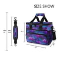 thumbnail image 3 of FORMRS Insulated Cooler Bag 24 Cans Capacity Soft Leakproof Lunch Box with Side Pockets, Purple Galaxy Pattern, 3 of 7