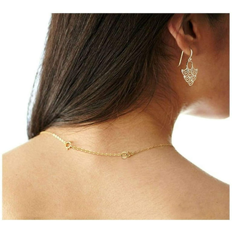 925 Sterling Silver Necklace Extender Gold Necklace Extender Gold  Chain Extenders for Necklaces 2, 4, 6 Inches : Arts, Crafts & Sewing