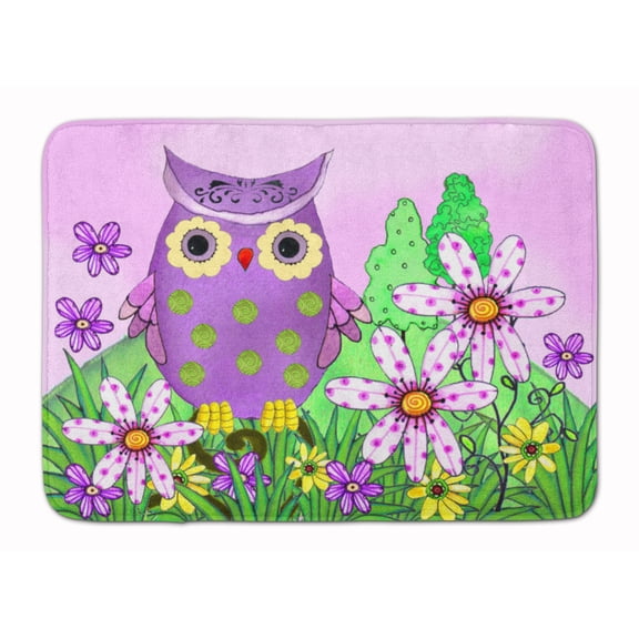 Carolines Treasures PJC1096RUG Who is Your Friend Owl Machine Washable Memory Foam Mat 19 X 27" multicolor