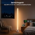 thumbnail image 6 of Elice Corner Floor Lamp, RGB LED Ambient Lighting with App & Remote Control, 200+ Dynamic Modes & Music Sync, 16 Million Colors, Fast Assembly, Modern Floor Lamp for Bedroom Living Room Gaming Room, 6 of 14