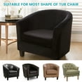 thumbnail image 6 of CJC Club Chair Covers, 2-Piece Velvet Tub Chair Slipcover, Armchair Sofa Couch Cover, Elastic Furniture Protector(1 Pack), 6 of 9