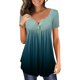 thumbnail image 5 of Puntoco Mujeres O-Cuello Manga Corta Gradiente Tirantes Hombro Camiseta tops Blusas Puntoco Puntoco-955, 5 of 9