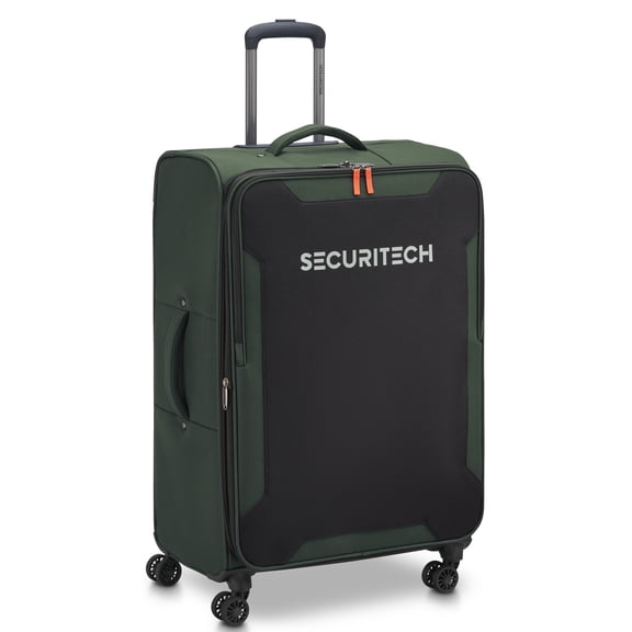 Securitech by Delsey, Rugged Softside 28" Checked Expandable Spinner Luggage, Green