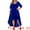 Royal blue, variant on DARING DIVA Plus Size Velvet V Neck Sequin Sleeve High Low Hem Dress 1X Burgundy