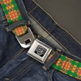 thumbnail image 2 of Buckle-Down Belt, Seatbelt Buckle Belt, Plaid Gold Green Pink, 30 to 44 Inches, 2 of 9
