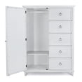 thumbnail image 5 of Pemberly Row Contemporary Mirrored Door Chest in White & Soft Grey Glaze, 5 of 10