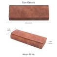 thumbnail image 3 of Portable Leather Spectacle Case Hard Shell, Compression-Resistant Sunglasses Bag, Lightweight unisex Spectacle Case(brown), 3 of 6