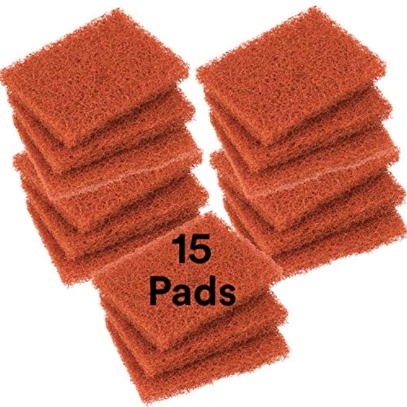 Scotch-Brite Griddle Cleaning, Quick Clean Heavy Duty Scour Pad, 4 in x 5.25 in, 15 Pads/Pack, For Baked On Food and Cooking Oils, Use on Hot or Cool Griddle