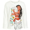 thumbnail image 5 of Disney Princess Moana Jasmine Belle Big Girls 3 Pack Long Sleeve T-Shirts Toddler to Big Kid, 5 of 5