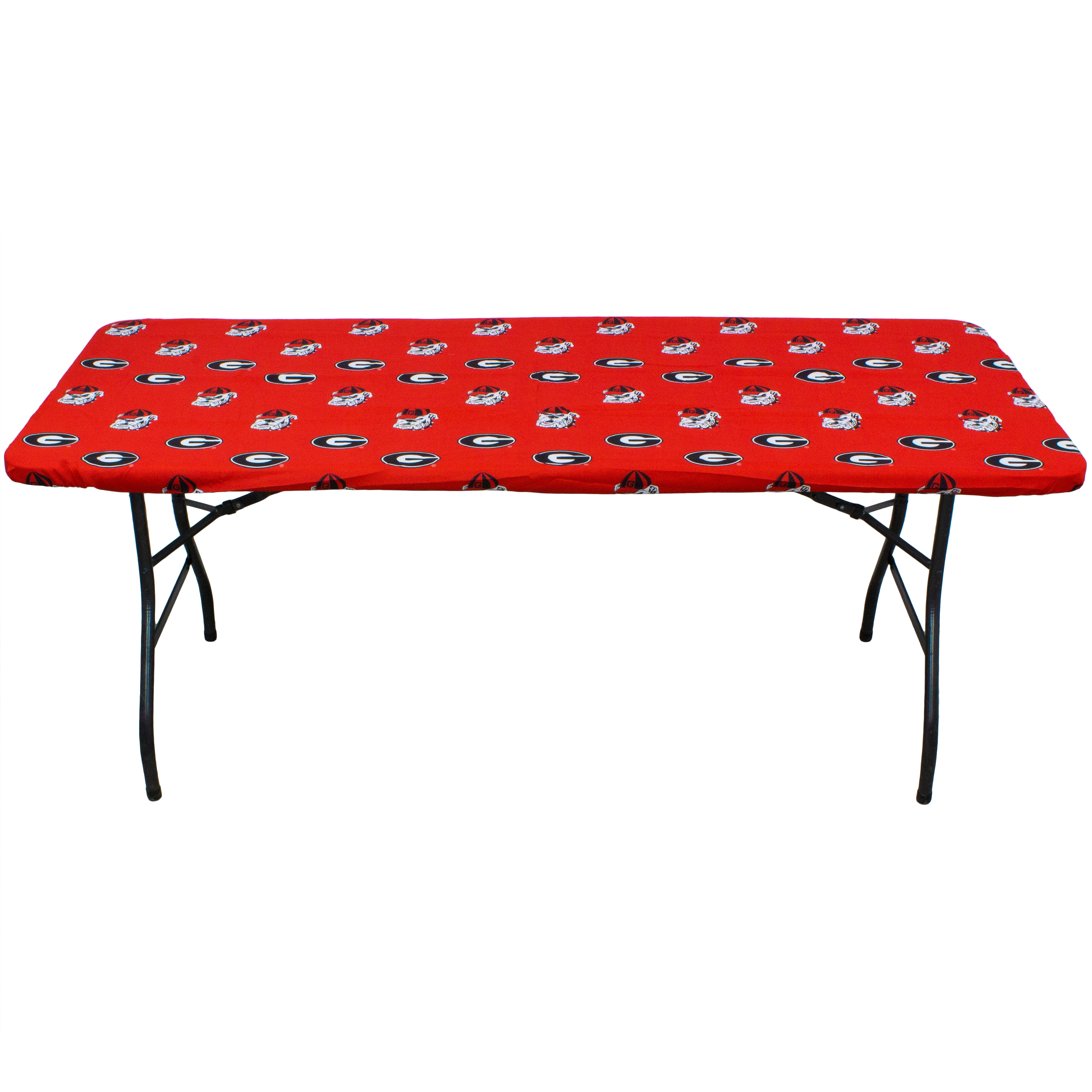 College Covers Georgia Bulldogs Tailgate Fitted Tablecloth, 72" x 30", 6 ft Table Cover