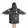 thumbnail image 2 of White Spider Webs and Spiders Blanket Hoodies for Kids 6-13YR Oversize Wearable Blanket Hoodies for Boys Girls Teens, 2 of 7