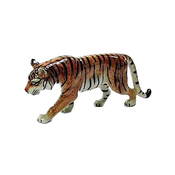 Tiger Walking - miniature porcelain figurine