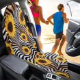 thumbnail image 4 of Chririnla 1 Pack Car Seat Towel Cover Easy Install, Compatible with Van Truck Bucket Seat, Terry Cloth Car Seat Cover Sunflower Zebra Stripe, 4 of 7