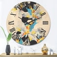 thumbnail image 2 of Designart 'Fluid Shapes In Bauhaus Memphis Style Minimal' Modern Wood Wall Clock, 2 of 5