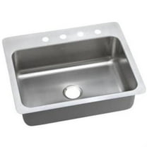 Dayton Elite Stainless Steel Single Bowl Dual & Universal Mount Sink - 4 Faucet Holes