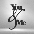 thumbnail image 5 of You and Me Quote Steel Sign Laser Cut Powder Coated Home & Office Metal Wall Decor Multiple Sizes & Colors, 5 of 5