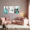 thumbnail image 2 of Hieng 3 Pieces Paris Wall Art Black Woman Canvas Print Black White Eiffel Tower Picture African American Poster Fashion Girls Perfume Artwork for Home Decor, 2 of 6