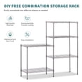 thumbnail image 3 of SYTHERS 22" x 12" x 60" Storage Rack, 5-shelf Wire Shelving Unit Adjustable Metal Bakers Rack Heavy Duty Kitchen Organizer, Capacity for 550 lbs, Silver, 3 of 7