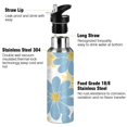 thumbnail image 3 of Insulated Stainless Steel Sports Water Bottle With Straw and Handle,Minimalist Nordic Style Ideal for Outdoor Use 600 ml Daisy, 3 of 7