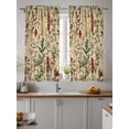 thumbnail image 2 of Rustic Botanical Curtains 45 Inch Length, Sheer Curtains for Bedroom Living Room Window Vintage Floral Wildflower Rod Pocket Voile Drapes Kitchen Curtains Small Half Window 52"x45" 2 Panels, 2 of 6