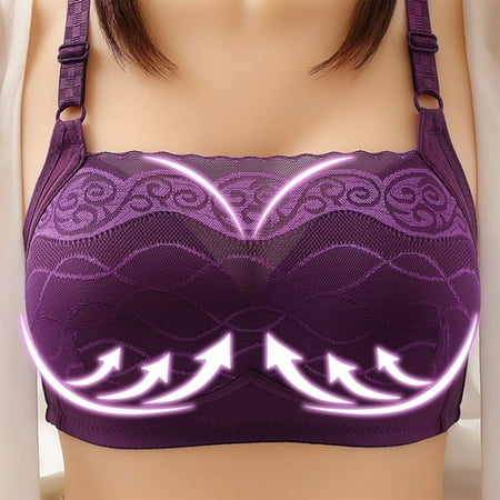 

Ykohkofe Womens Lace Unwired Bra Comfort Bra Plus Size Full Cup Thin Underwear
