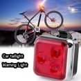 thumbnail image 4 of Luces LED de advertencia para bicicletas Luz de bicicleta recargable y trasero Cinta de silicona para bicicleta súper brilnte 4 modos rojo Macarena Luz trasera de bicicleta, 4 of 8