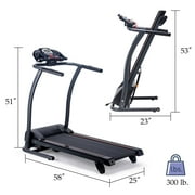 Motorized treadmill fitness health running machine equipment for home foldable & incline 43.3 inch x 15.7 inch mp3 compatible hotsell