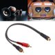 thumbnail image 4 of 1 cable de audio de 27 cm RCA a 2 RCA divisor para sistema de coche 1 pieza, 4 of 6