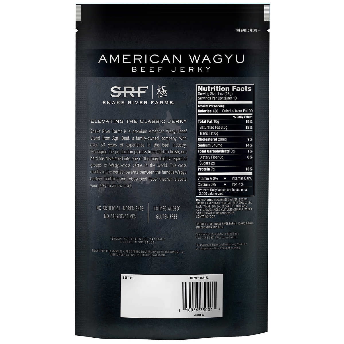 Snake River Farms American Wagyu Beef Jerky 10 Ounce