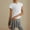 White, variant on Women's Half Zip Short Sleeve Tight Running Fitness Yoga Top Breathable And Slimming For Summer Women's T-Shirts