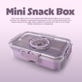 thumbnail image 3 of (3 pack) Cook with Color 4-Compartment Mini Snack Box Food Storage Carrier and Container, Charcuterie Container, Purple, Portable and Dishwasher Safe, Designed to Help with Packed Lunches and Daily Commutes, 3 of 12
