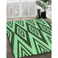 thumbnail image 3 of Ahgly Tapis d'Intérieur Lavable en Machine Carré Transitionnel Vert Forêt Moyen, 7 Pieds Carré, 3 of 7