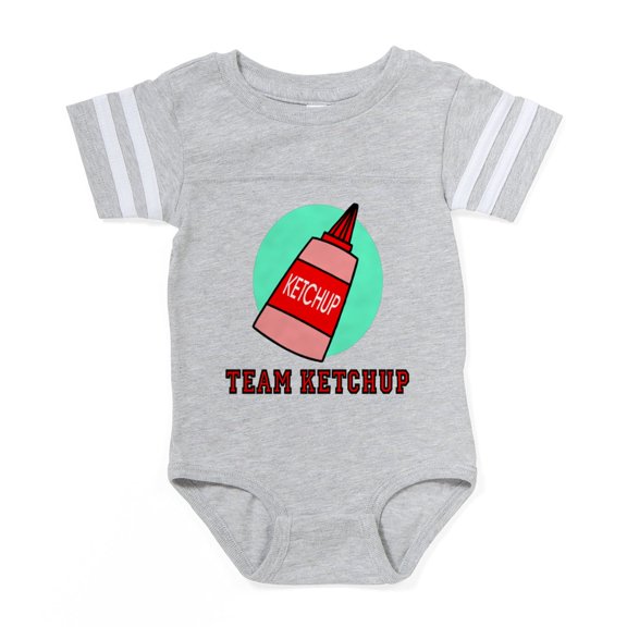 CafePress - Team Ketchup - Cute Infant Baby Football Bodysuit
