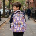 thumbnail image 5 of FKELYI 17 Inch Schoolbag for Kids Backpack Cartoon Dog Love Purple Print School Bookbag for Elementary Student Travel Rucksack Casual Daypack for Boys Girls, 5 of 7