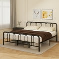 thumbnail image 1 of Gymax King Size Metal Bed Frame Headboard Footboard Platform Mattress Foundation, 1 of 10