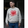 thumbnail image 2 of Pure Passion Emoji - Bold Heart Graphic Men's Sweatshirt, 2 of 4