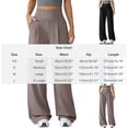 thumbnail image 3 of Abomasnow Women's Dressy Pants High Waisted Straight Leg Pleated Pants Work Office Casual Soft Yoga Workout Pants with Pockets, 3 of 7