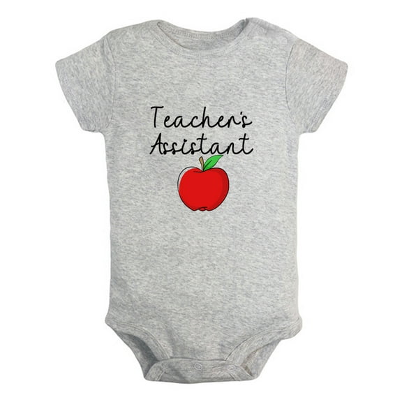 iDzn Teacher's Assistant Funny Rompers For Babies, Newborn Baby Unisex Bodysuits, Infant Jumpsuits, Toddler 0-24 Months Kids One-Piece Oufits