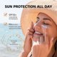 thumbnail image 3 of 2 piezas de gel protector solar hidratante con ácido hialurónico para exteriores, bloqueador solar resistente a los rayos ultravioleta, refrescante, no pegajoso, crema solar SPF50, 3 of 5