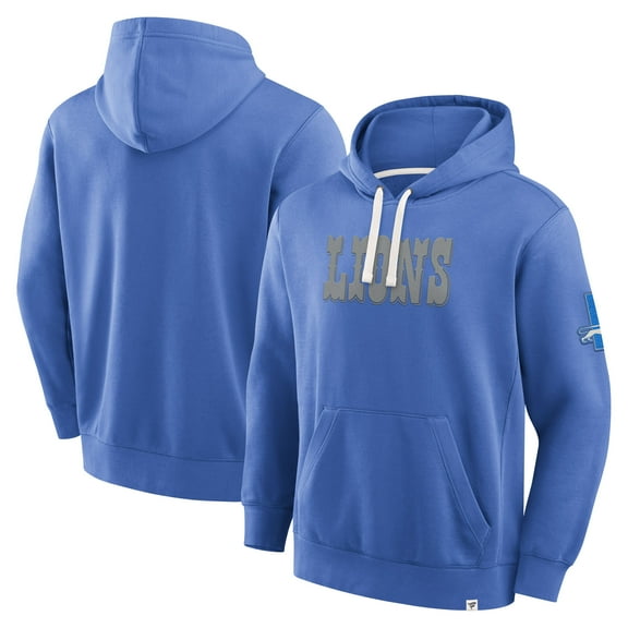 Men's Fanatics Blue Detroit Lions New Horizons Heritage Pullover Hoodie