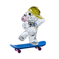thumbnail image 2 of Swarovski Kris Bear 5619208 Crystal & Lacquered Metal Skaterbear Figurine $119, 2 of 3