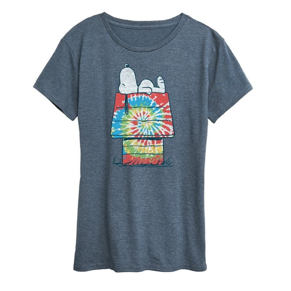Peanuts - Snoopy Tie Dye House - Women's Short Sleeve Graphic T-Shirt