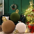 thumbnail image 2 of Juego de 3 Bolas Inflables Gigantes de Terciopelo para Navidad Jenaai, 2 of 6