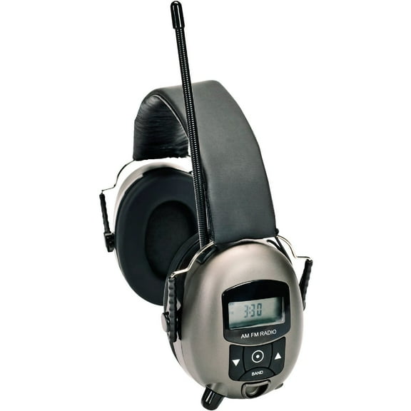 Safety Works DIGITAL EAR MUFF with MP3 & AM/FM STERO, Gray