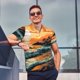 thumbnail image 4 of Balery Serene Ocean Sunset Camisa Polo de Hombre con Estampado, de Manga Corta y Tejido Medio, Camisa Tipo Golf Polo-XX-Large, 4 of 6